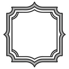 an ornate frame design, elegantly shaped with intricate details, perfect for showcasing a photo or artwork vector cartoon illustration