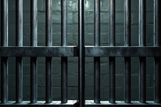 Contemporary Detention: Artistic Representation of Modern Prison Bars for Crime-Related Themes