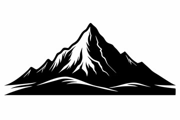mountain silhouette black vector