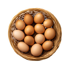 Untitled design - A basket of eggs on a transparent  background