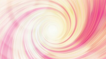Fototapeta premium Soft pastel spiral with concentric circles in peach and yellow tones. Background image of gradient color with pink and yellow and spiral pattern. Digital design for backgrounds and prints. AIG51.
