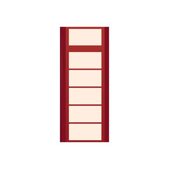 Japanese traditional sliding shoji doors, Vector illustration.