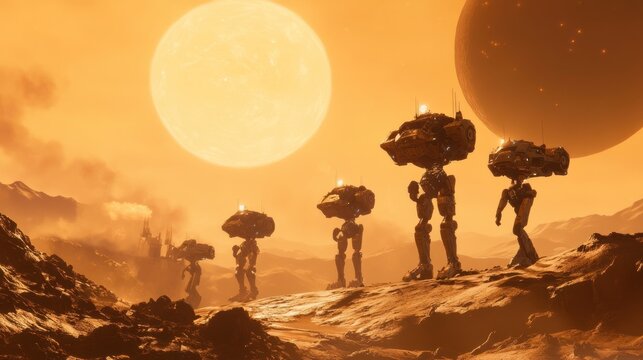 Robotic Expedition on a Barren Planet Under the Gaze of a Giant Star