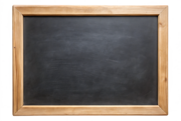  blank blackboard isolated on white background PNG , AI GENERATED