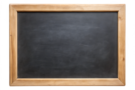  blank blackboard isolated on white background PNG , AI GENERATED