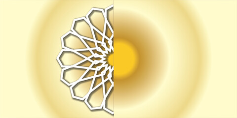 Islamic geometric pattern with gradient background.EPS 10