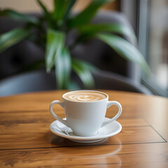 Fototapeta premium cup of coffee on the table