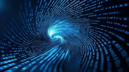 Fototapeta premium Digital data flow creating a dynamic visual experience technology environment abstract conceptual viewpoint