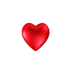 red heart isolated on white