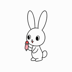 easter bunny withlipistick