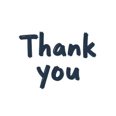 simple handwritten calligraphy thank you vector illustration transparent background isolated