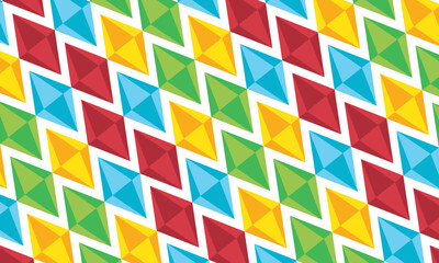 Blue, red and yellow diamond. diamond pattern. diamond pattern background. diamond background. Seamless pattern. for backdrop, decoration, Gift wrapping