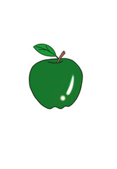 Green ripe sour apple logo