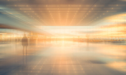 Ephemeral Journeys: Travelers in Motion Through Light and Transit