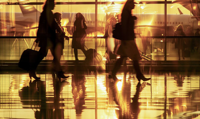 Ephemeral Journeys: Travelers in Motion Through Light and Transit