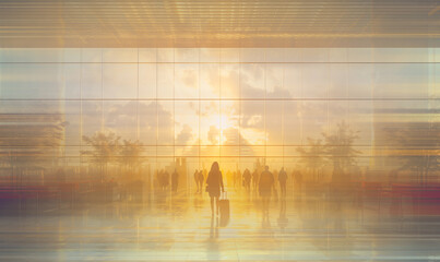 Ephemeral Journeys: Travelers in Motion Through Light and Transit