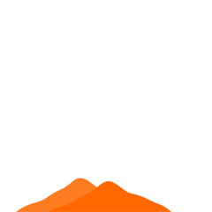 Fototapeta premium Orange Mountain Illustration