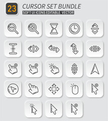 Comprehensive Cursor Icon Bundle for User Interface Design and Development Projects