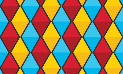 Blue, red and yellow diamond. diamond pattern. diamond pattern background. diamond background. Seamless pattern. for backdrop, decoration, Gift wrapping