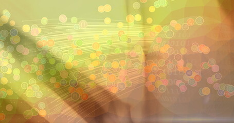 Image of globe with digital icons over yellow background