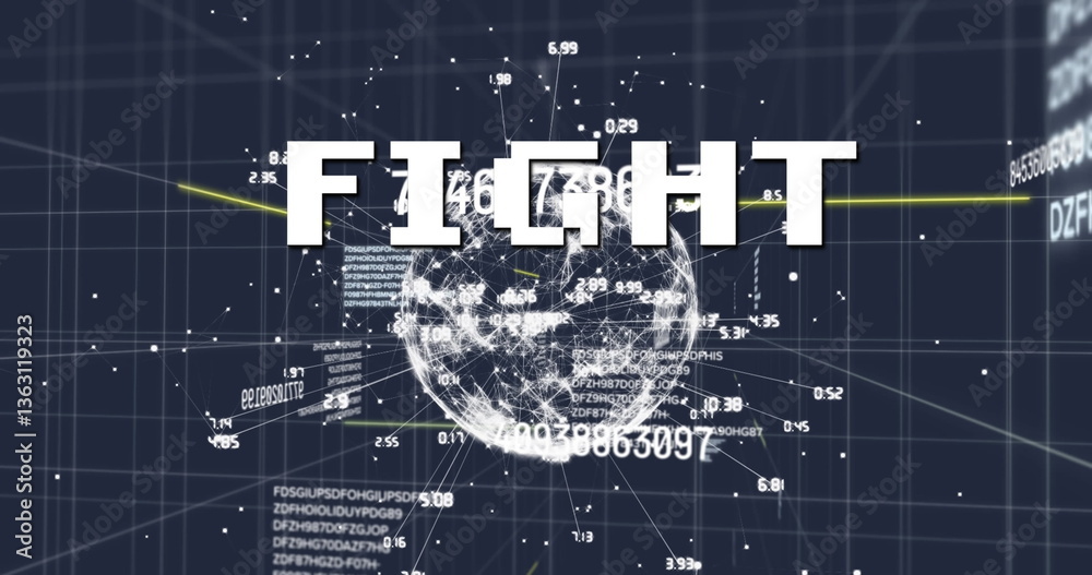 Poster image of you fight text over data processing and network of connections