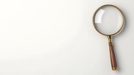 Antique Magnifying Glass on Neutral Background: Product Photography AI Generated