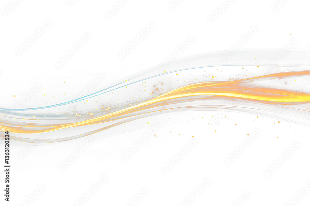 Poster abstract glowing wave with sparks.
