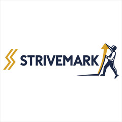 StriveMark Branding Logo with an Upward Trend