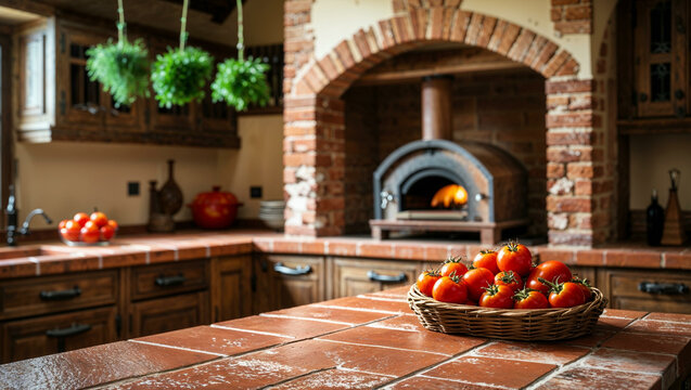 Tuscan Rustic Kitchen with Old-World Charm