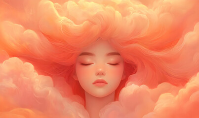 Dreamy Emotional Portrait Capturing Sadness and Fantasy Imagery