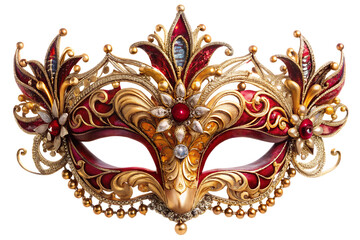  opera carnival masquerade mask isolated on white background PNG,AI GENERATED