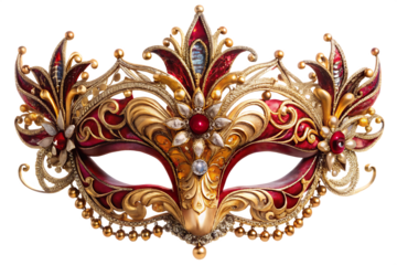  opera carnival masquerade mask isolated on white background PNG,AI GENERATED