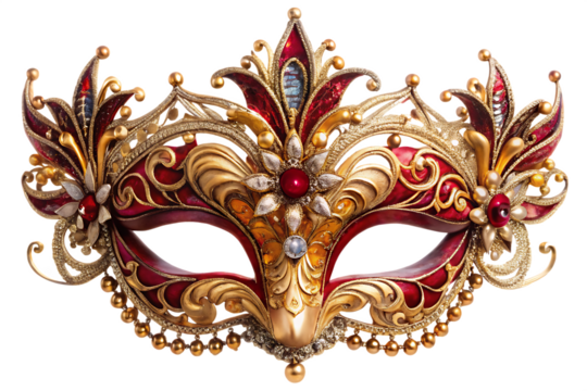 opera carnival masquerade mask isolated on white background PNG,AI GENERATED
