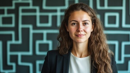 Business maze with a person searching for the right path, corporate strategy and problem-solving concept. generative ai