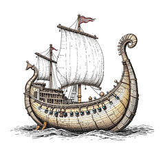 pirate ship in the sea