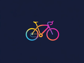 Fototapeta premium Bicycle minimalist vector logo design