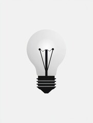 Minimalist illustration of light bulb icon	