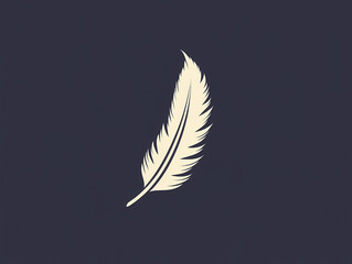 Fototapeta premium Feather minimalist vector logo design