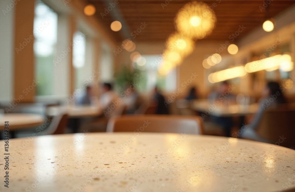 Aufkleber empty table top with blurred restaurant background. suitable for product placement display advertisi