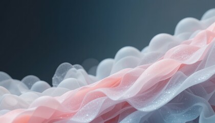 Flowing abstract forms digital art soft textures calm environment close-up view fluid design concept for visual impact