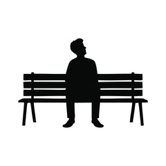 man sitting on bench