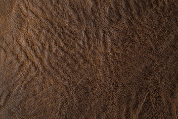 Brown leather texture background.Leather as a backdrop.