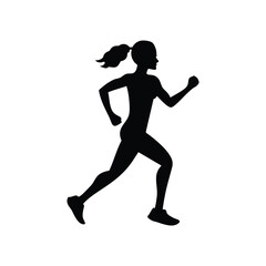 running woman silhouette