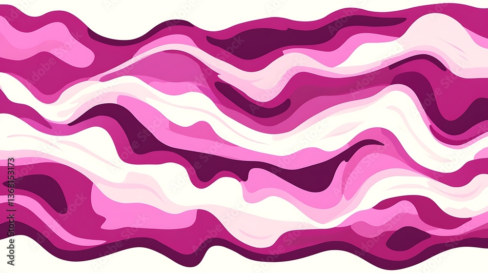 Aufkleber abstract flowing magenta waves creating a soft and dynamic backdrop