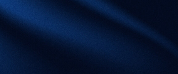 Silk satin fabric. Navy blue color. Abstract dark elegant background with space for design. Soft wavy folds. Drapery. Gradient. Light lines. Shiny. Shimmer. Glow.Template.vector eps10