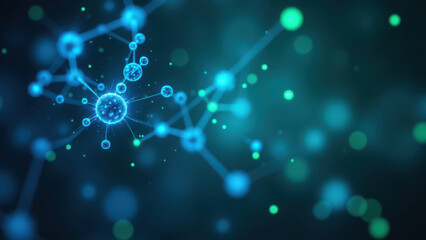 Magnesium glycinate molecule with energy flow, scientific illustration.