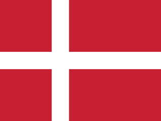 Denmark Flag Vector Clipart Illustration - High-Quality Digital Design, Scandinavian National Symbol, Red and White Flag, Vector Art for Print and Web Use, Editable Flag Design, Danish Patriotic
