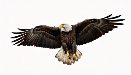 Fototapeta premium Bald eagle isolated on white background