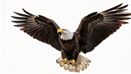 Naklejka premium Bald eagle isolated on white background