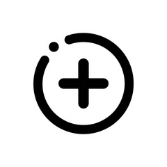 Add icon vector. Plus icon sign symbol vector. Medical cross vector icon illustration isolated on white background